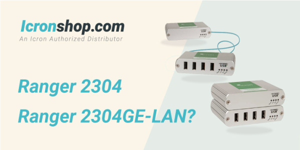 What are the differences between Icron's Ranger 2304 and the Ranger 2304GE-LAN?